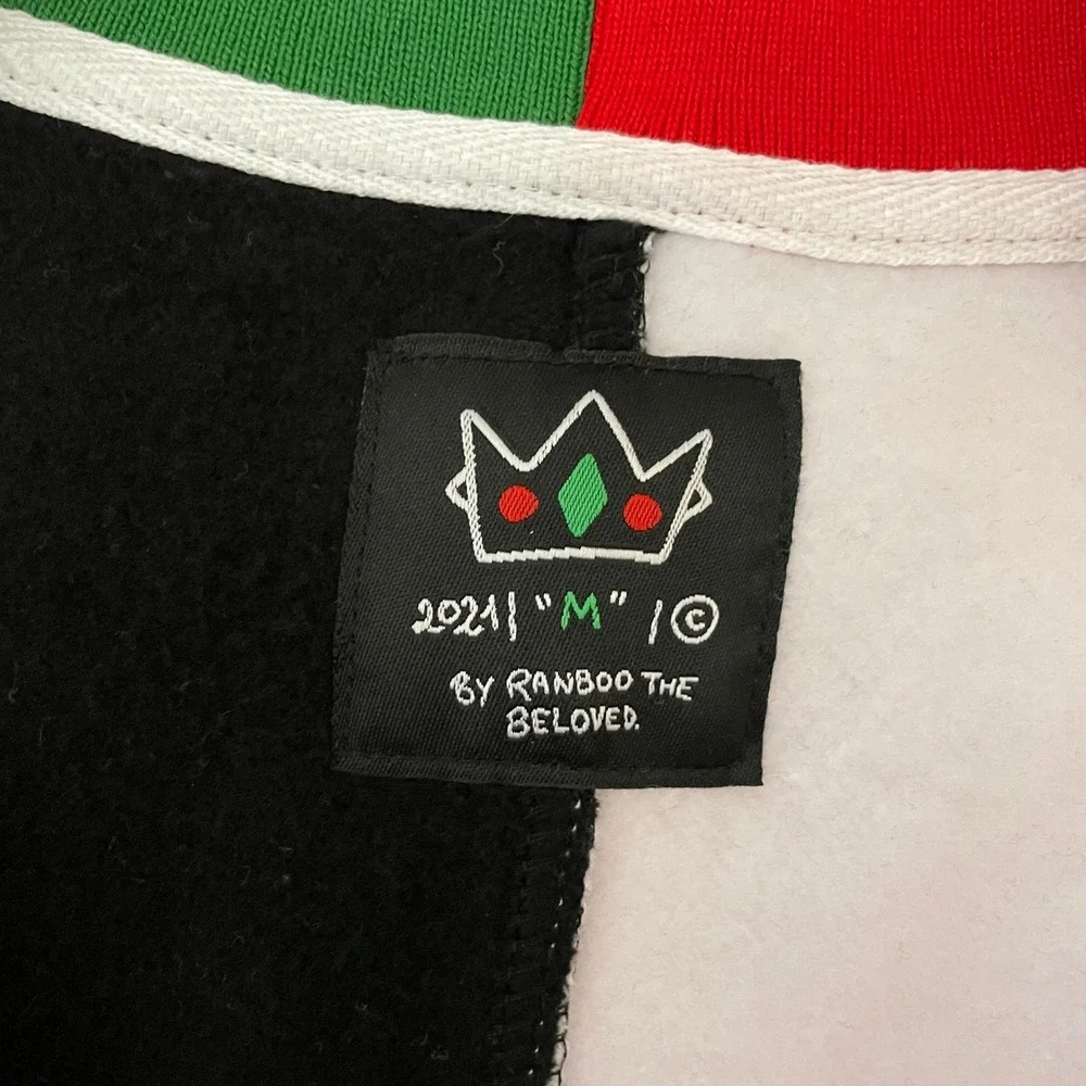 Ranboo The Beloved Varsity Jacket Black White Colorblock 2021 Merch Mens Medium